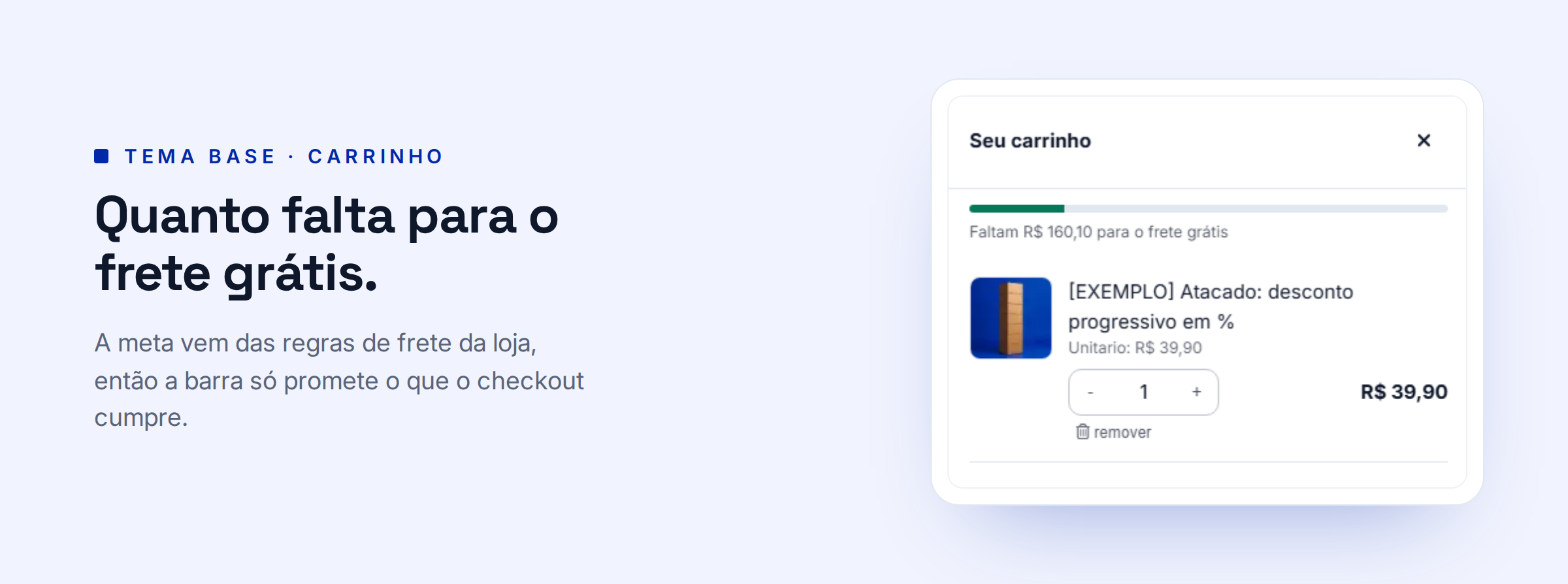 Carrinho com meta para frete grátis — Net Agência
